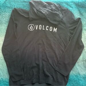 4/$50 VOLCOM Thermal Knit Hoodie Soft Navy Men's LARGE